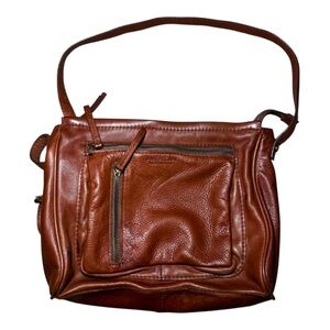 AMERICAN LEATHER COMPANY Brown Leather Shoulder Bag